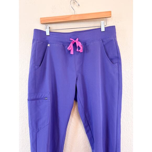 Figs Zamora Jogger Pant Scrubs Medium Petite Amethyst Purple High Waisted - Picture 5 of 8